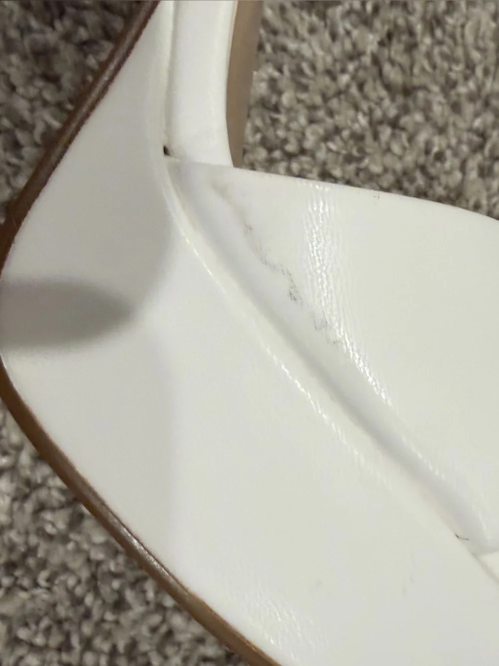 Amazon Dream Pairs Open Toe Blocky White 4.13” Heel